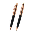 Neues Design roségoldgold Metallballpoint Stift Roller Leder Stift Geschenkantrieb